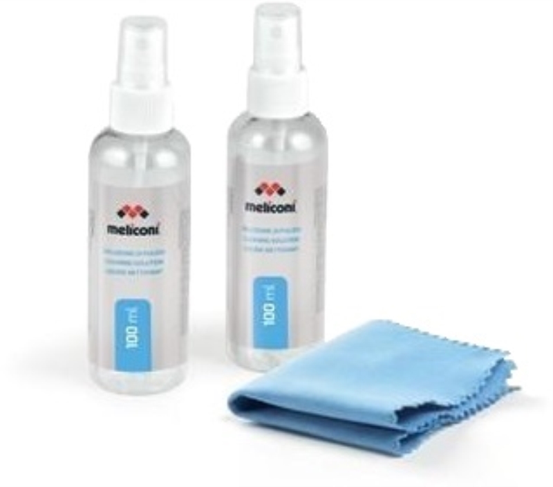MELICONI Detergente schiumogeno 100 ml + panno in microfibra per TV Meliconi confezione 2 pezzi